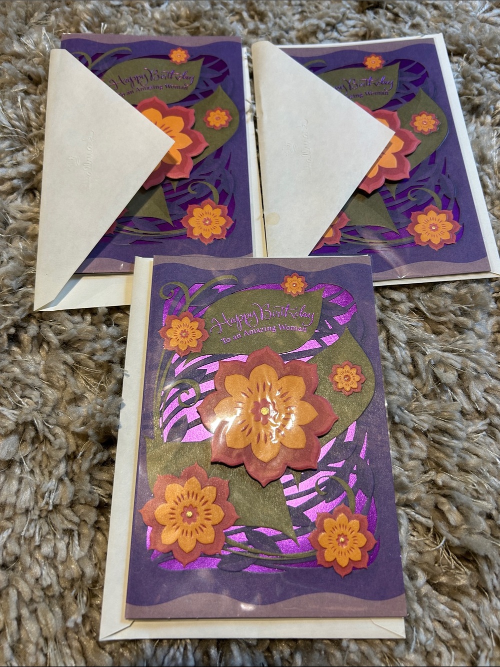 Happy Birthday Floral Pop-Up Card set of 3